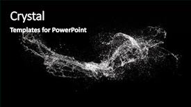  Presentation with image resolution - Presentation design featuring twister - water splash abstract shape isolated background and a black colored foreground