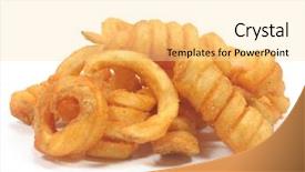  Presentation with octopus on isolated white - Audience pleasing theme consisting of twister fries in isolated white backdrop and a blonde colored foreground