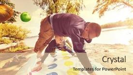  Presentation with game - Audience pleasing slides consisting of twister game backdrop and a lemonade colored foreground