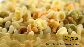  Presentation with snail - Cool new presentation theme with twisty snail shape italian multicolor pasta texture good for background backdrop and a gold colored foreground