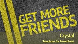  Presentation with road - Amazing PPT layouts having twitter - get more friends written backdrop and a tawny brown colored foreground