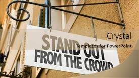  Presentation with twitter - Slide deck featuring twitter - stand out from the crowd background and a coral colored foreground