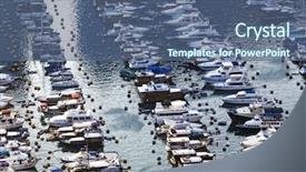  Presentation with typhoon - Slide deck consisting of twlight - yacht at typhoon shelters background and a ocean colored foreground