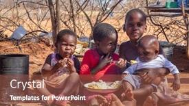  Presentation with african children - Presentation featuring two-african-children background and a red colored foreground