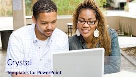  Presentation with african american college students - Colorful slides enhanced with two african college students study backdrop and a  colored foreground