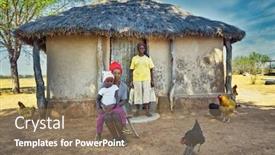  Presentation with woman child - Audience pleasing slide deck consisting of two-african-woman-and-child backdrop and a coral colored foreground