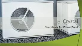  Presentation with energy air - Presentation design enhanced with two-air-source-heat-pumps background and a light gray colored foreground