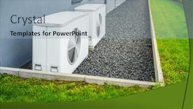  Presentation with energy air - Presentation theme enhanced with two-air-source-heat-pumps background and a  colored foreground