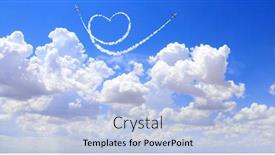  Presentation with heart love - Colorful slides enhanced with two-aircrafts-draw-a-heart backdrop and a light blue colored foreground