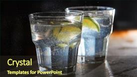  Presentation with sesame bar - PPT layouts featuring two alcoholic gin and tonic background and a wine colored foreground