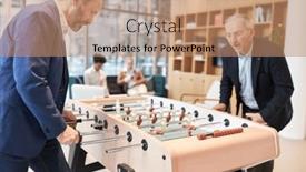  Presentation with office - Presentation consisting of two-ambitious-businessmen-are-playing background and a coral colored foreground