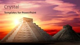  Presentation with mexico - Presentation enhanced with two-ancient-mayan-pyramids-kukulcan background and a coral colored foreground