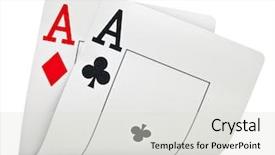  Presentation with background - Slide deck featuring two ases on a white background and a  colored foreground