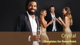  Presentation with new years eve - Presentation theme enhanced with two-attractive-guys-and-two background and a tawny brown colored foreground