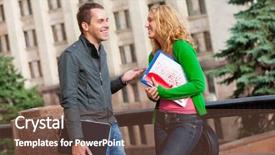  Presentation with students on campus - PPT theme with young woman with dentist in a dental surgery healthcare medicine note shallow depth of field background and a light gray colored foreground