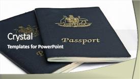  Presentation with australian - Audience pleasing presentation consisting of two australian passports backdrop and a dark gray colored foreground