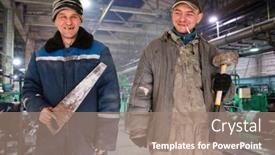  Presentation with bad - PPT layouts enhanced with two-bad-unskilled-workers background and a coral colored foreground