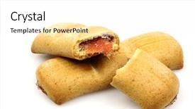  Presentation with fruit jam - PPT theme having two baked fruit bars filled background and a white colored foreground