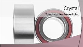  Presentation with rolling ball - PPT layouts enhanced with two ball bearings isolated background and a white colored foreground