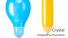  Presentation with balloons - Cool new PPT theme with two balloons isolated on white backdrop and a white colored foreground