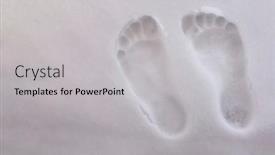  Presentation with white snow - PPT layouts with two-bare-foot background and a light gray colored foreground