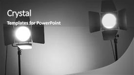  Presentation with barn - Audience pleasing slide set consisting of two barn door lights backdrop and a dark gray colored foreground