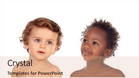  Presentation with children - Amazing PPT layouts having two beautiful different children isolated backdrop and a  colored foreground