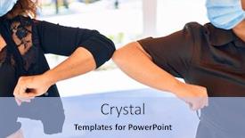  Presentation with coronavirus prevention medical - Audience pleasing PPT layouts consisting of two-beautiful-friends-doing-new backdrop and a light blue colored foreground