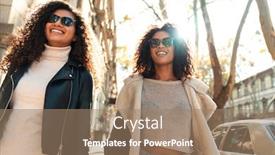  Presentation with walking together - PPT layouts consisting of two-beautiful-smiling-young-stylish background and a coral colored foreground