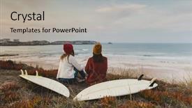  Presentation with best - PPT layouts having two best friends sitting near background and a light gray colored foreground