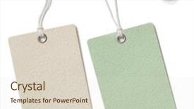  Presentation with price - Presentation design having two blank cloth tag background and a lemonade colored foreground