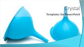  Presentation with funnel - PPT layouts consisting of two blue funnel with a white background background and a white colored foreground