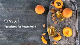  Presentation with apricot - Audience pleasing slide set consisting of two bottles of apricot backdrop and a gray colored foreground