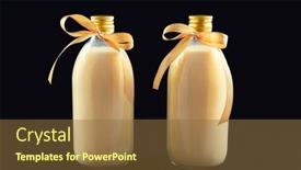  Presentation with bottles - Slide deck enhanced with two-bottles-of-homemade-eggnog background and a tawny brown colored foreground