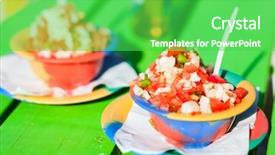  Presentation with sage bowls - Audience pleasing slide deck consisting of two bowls of bahamian conch backdrop and a  colored foreground