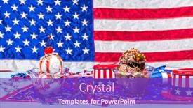  Presentation with memorial day - Presentation theme featuring two-bowls-of-chocolate background and a violet colored foreground