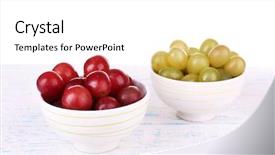  Presentation with green color - Presentation theme consisting of two-bowls-of-green background and a white colored foreground