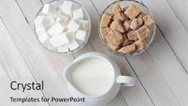  Presentation with sugar cubes - Cool new presentation design with two bowls of sugar cubes backdrop and a light gray colored foreground