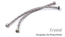  Presentation with flexible - Beautiful presentation featuring two-braided-flexible-water-hoses backdrop and a white colored foreground