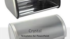  Presentation with bread - Slide set having two-bread-box-under background and a light gray colored foreground