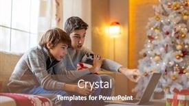  Presentation with computer games - Amazing slide deck having two-brothers-playing-computer-games backdrop and a violet colored foreground