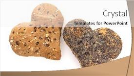  Presentation with grains - PPT theme featuring two-buns-in-heart-shape background and a white colored foreground