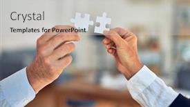  Presentation with peace education two smiley hands - Slide set consisting of two-business-hands-trying background and a light gray colored foreground