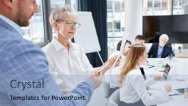  Presentation with contract - Slide set featuring two-business-partners-read background and a light blue colored foreground