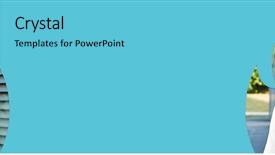  Presentation with blue and orange business people - PPT theme enhanced with two business people as team background and a light blue colored foreground