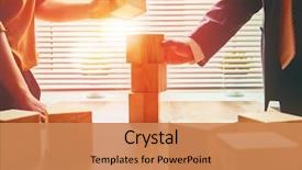  Presentation with business plan - Beautiful PPT layouts featuring two business persons plan backdrop and a coral colored foreground