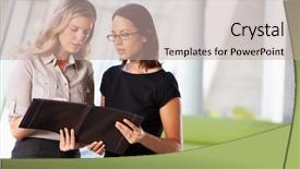  Presentation with meeting - Slide deck with opened textile purse isolated on white background with copy space background and a gray colored foreground