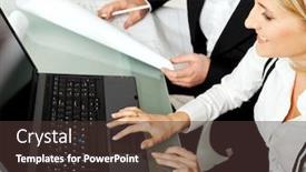  Presentation with bussines - Colorful PPT theme enhanced with two bussines persons engineers architects backdrop and a tawny brown colored foreground