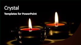  Presentation with memorial - Amazing theme having two candles flaming backdrop and a black colored foreground