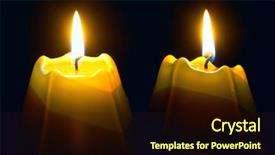  Presentation with rain and dark - Audience pleasing presentation design consisting of two candles on dark background backdrop and a wine colored foreground